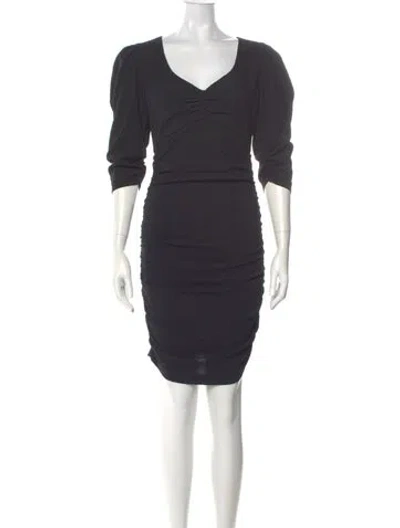 Pre-owned Ba&sh V-neck Mini Dress W/ Tags In Black
