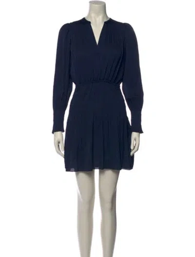 Pre-owned Ba&sh V-neck Mini Dress W/ Tags In Blue