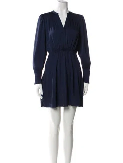 Pre-owned Ba&sh V-neck Mini Dress W/ Tags In Blue