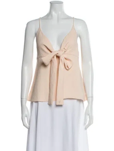 Pre-owned Ba&sh V-neck Sleeveless Blouse In Neutral