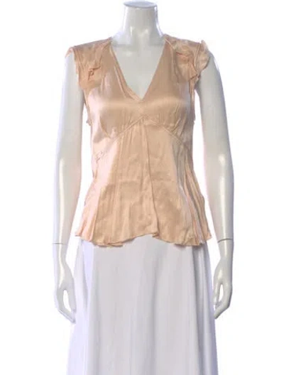 Pre-owned Ba&sh V-neck Sleeveless Blouse W/ Tags In Pink