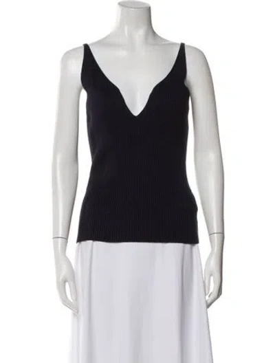Pre-owned Ba&sh V-neck Sleeveless Top In Blue