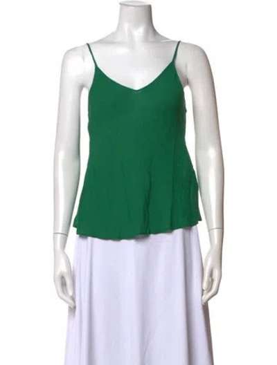 Pre-owned Ba&sh V-neck Sleeveless Top In Green