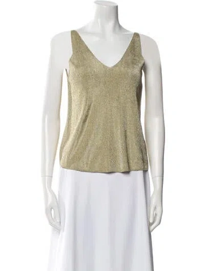 Pre-owned Ba&sh V-neck Sleeveless Top In Neutral