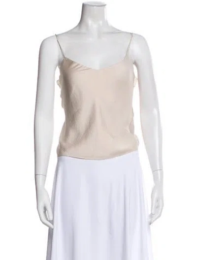 Pre-owned Ba&sh V-neck Sleeveless Top In Neutral