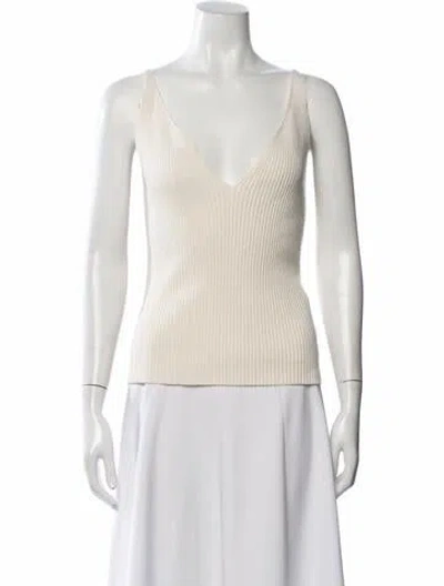 Pre-owned Ba&sh V-neck Sleeveless Top In Neutrals