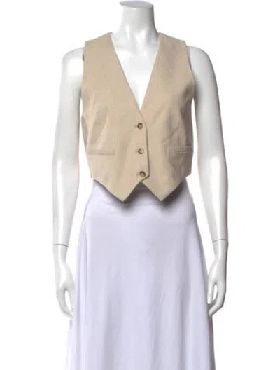 Pre-owned Ba&sh V-neck Sleeveless Top W/ Tags In Neutrals