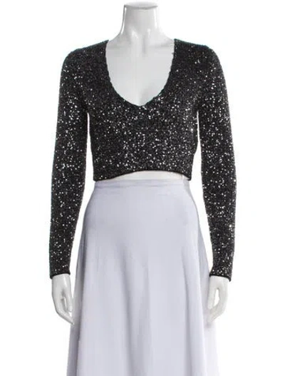 Pre-owned Ba&sh V-neck Sweater In Black