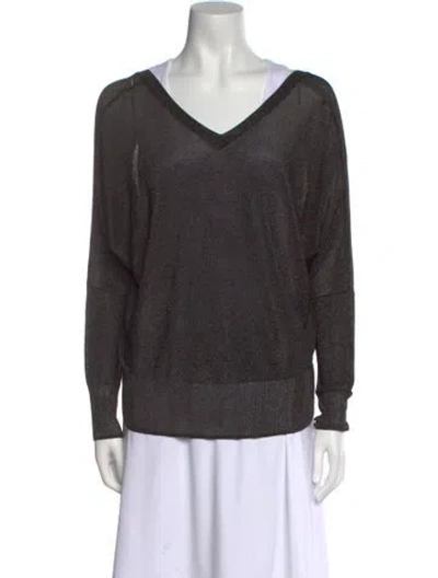 Pre-owned Ba&sh V-neck Sweater In Black