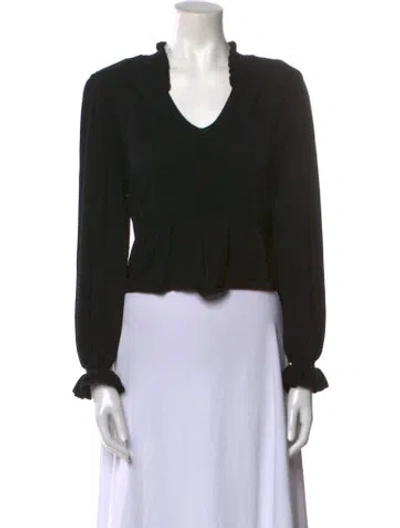 Pre-owned Ba&sh V-neck Sweater In Black