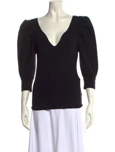 Pre-owned Ba&sh V-neck Sweater In Black