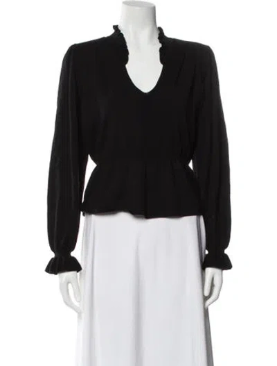 Pre-owned Ba&sh V-neck Sweater In Black