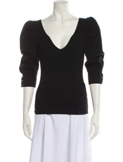 Pre-owned Ba&sh V-neck Sweater In Black