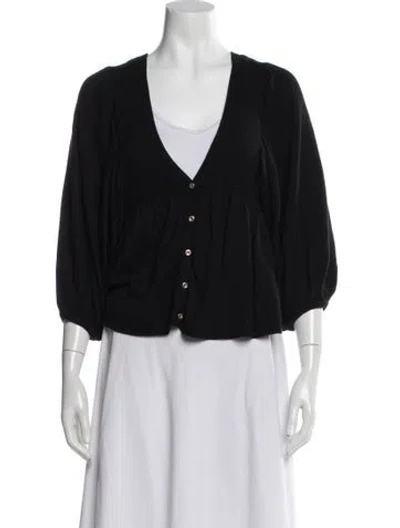 Pre-owned Ba&sh V-neck Sweater In Black