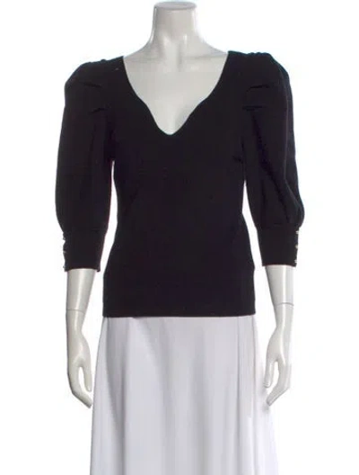 Pre-owned Ba&sh V-neck Sweater In Black
