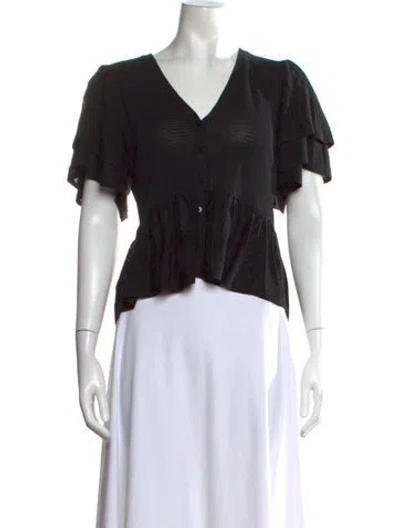 Pre-owned Ba&sh V-neck Sweater In Black