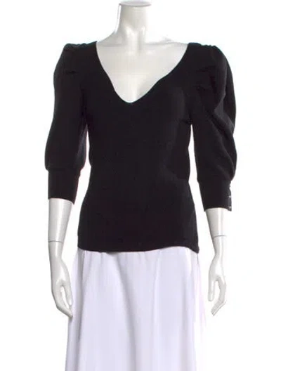 Pre-owned Ba&sh V-neck Sweater In Black