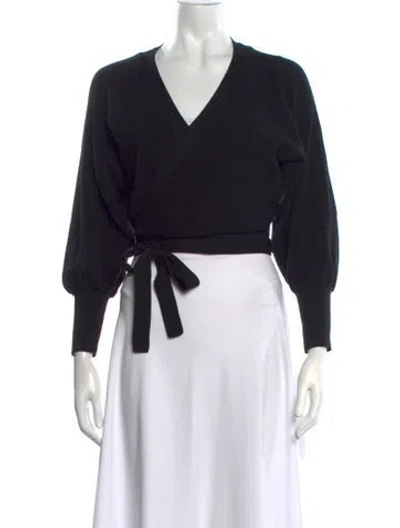 Pre-owned Ba&sh V-neck Sweater In Black