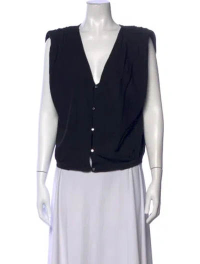 Pre-owned Ba&sh V-neck Sweater In Black