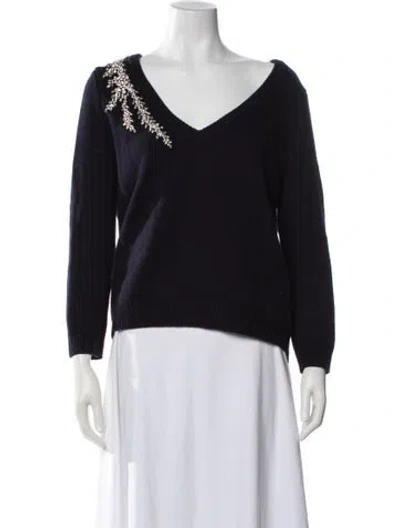 Pre-owned Ba&sh V-neck Sweater In Blue