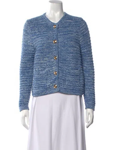 Pre-owned Ba&sh V-neck Sweater In Blue