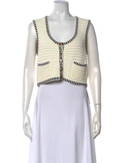 Pre-owned Ba&sh V-neck Sweater In Blue/neutrals