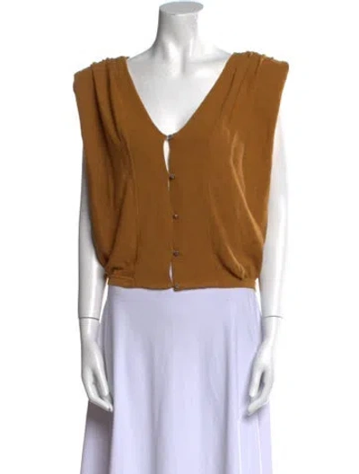 Pre-owned Ba&sh V-neck Sweater In Brown