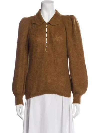 Pre-owned Ba&sh V-neck Sweater In Brown