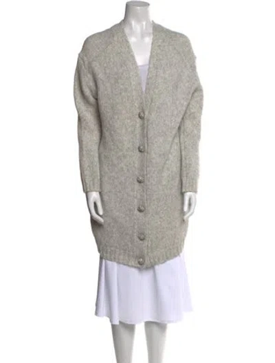 Pre-owned Ba&sh V-neck Sweater In Gray