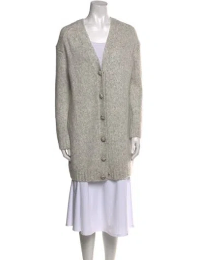 Pre-owned Ba&sh V-neck Sweater In Gray