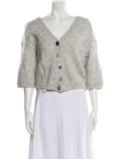 Pre-owned Ba&sh V-neck Sweater In Gray