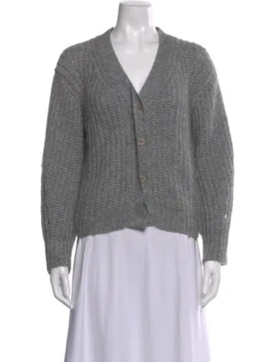 Pre-owned Ba&sh V-neck Sweater In Gray
