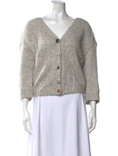 Pre-owned Ba&sh V-neck Sweater In Gray