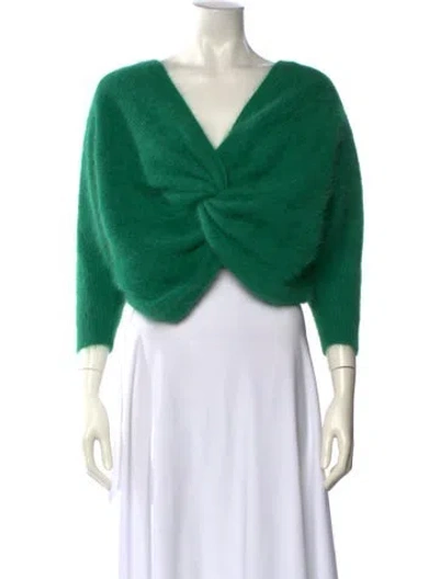 Pre-owned Ba&sh V-neck Sweater In Green