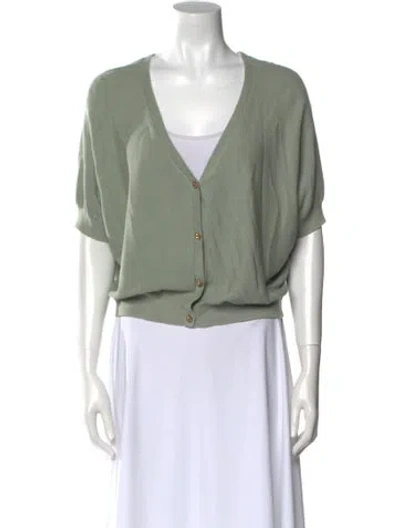 Pre-owned Ba&sh V-neck Sweater In Green