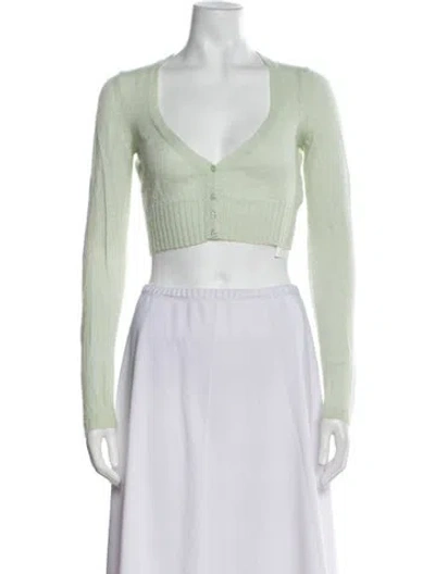 Pre-owned Ba&sh V-neck Sweater In Green