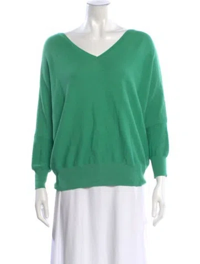 Pre-owned Ba&sh V-neck Sweater In Green