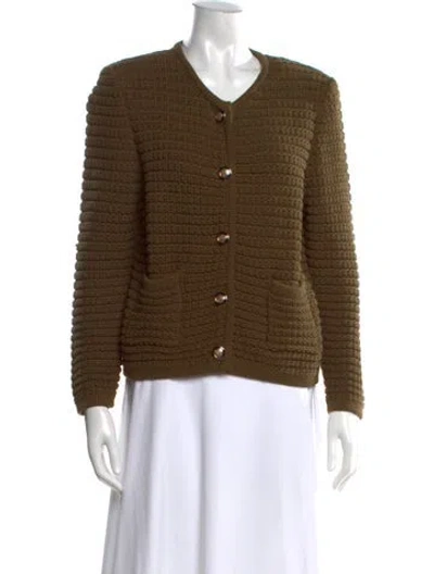Pre-owned Ba&sh V-neck Sweater In Green