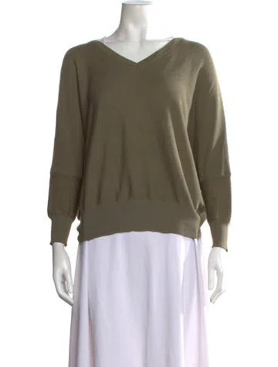 Pre-owned Ba&sh V-neck Sweater In Green