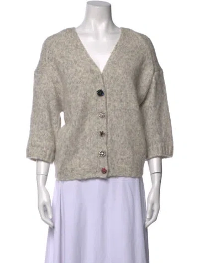 Pre-owned Ba&sh V-neck Sweater In Grey