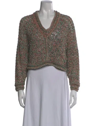 Pre-owned Ba&sh V-neck Sweater In Multi