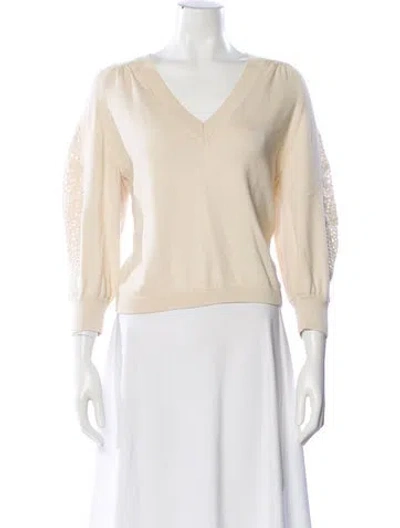 Pre-owned Ba&sh V-neck Sweater In Neutral