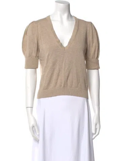 Pre-owned Ba&sh V-neck Sweater In Neutral