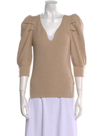 Pre-owned Ba&sh V-neck Sweater In Neutral
