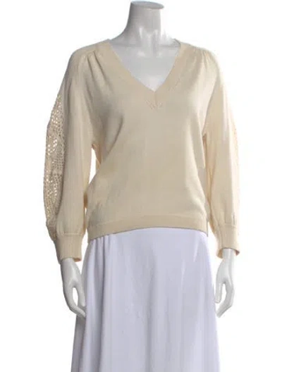 Pre-owned Ba&sh V-neck Sweater In Neutral