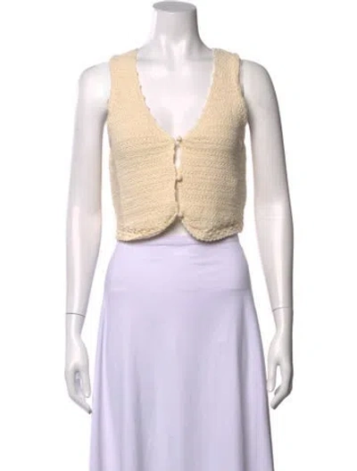 Pre-owned Ba&sh V-neck Sweater In Neutral