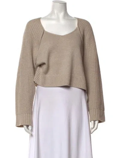 Pre-owned Ba&sh V-neck Sweater In Neutrals