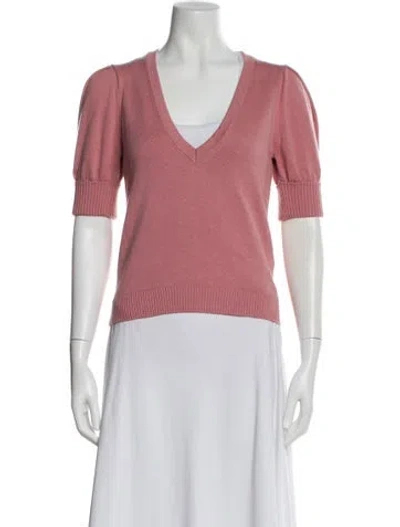Pre-owned Ba&sh V-neck Sweater In Pink