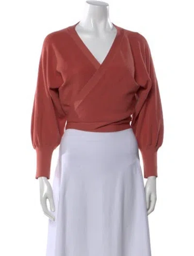 Pre-owned Ba&sh V-neck Sweater In Pink