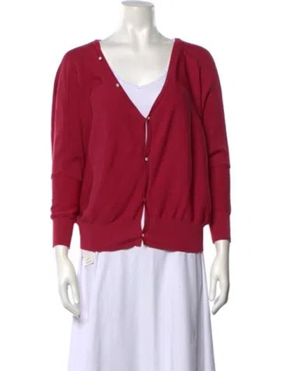 Pre-owned Ba&sh V-neck Sweater In Red